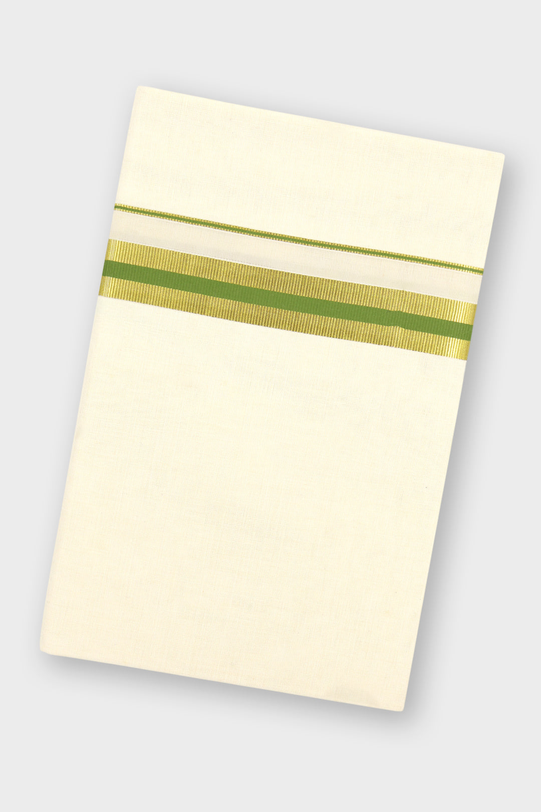Mehendi Green Double Layered Dhoti with Fancy Borders for Men