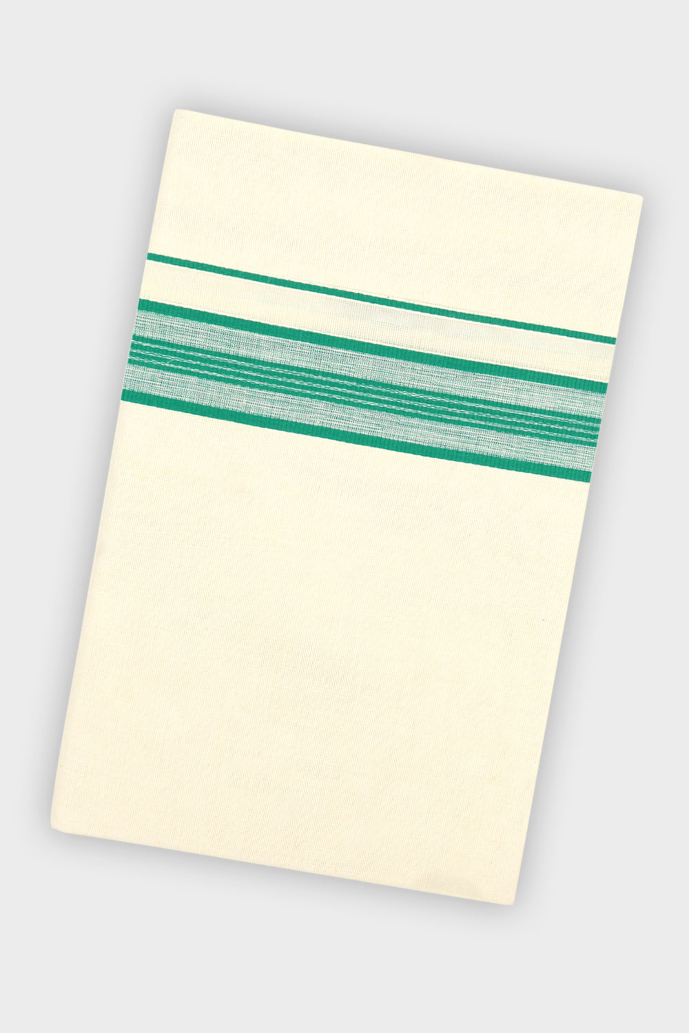 Emerald Green Double Layered Dhoti with Fancy Borders for Men