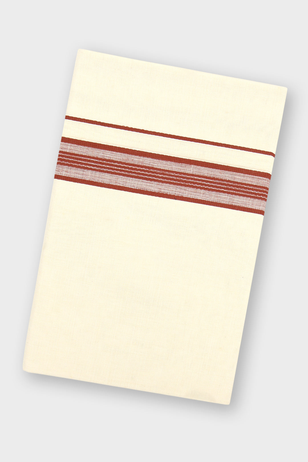 Russet Red Double Layered Dhoti with Fancy Borders for Men