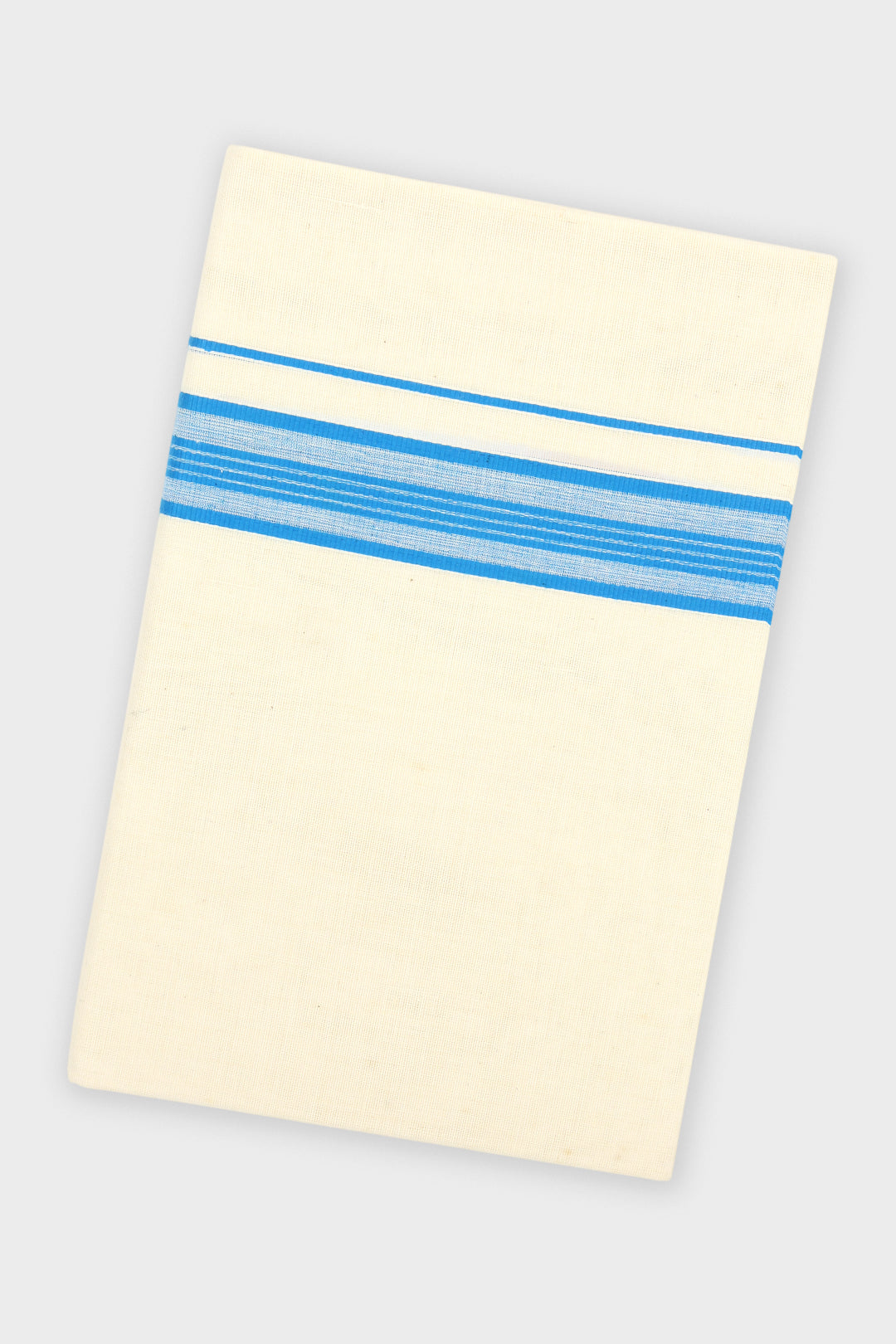 Sky Blue Double Layered Dhoti with Fancy Borders for Men
