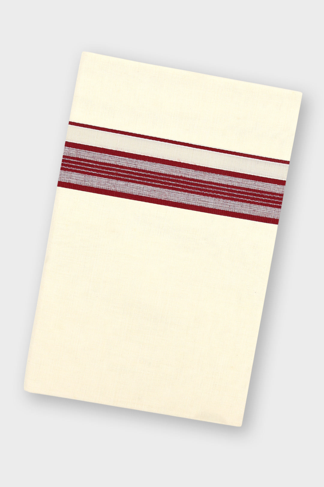 Red Double Layered Dhoti with Fancy Borders for Men