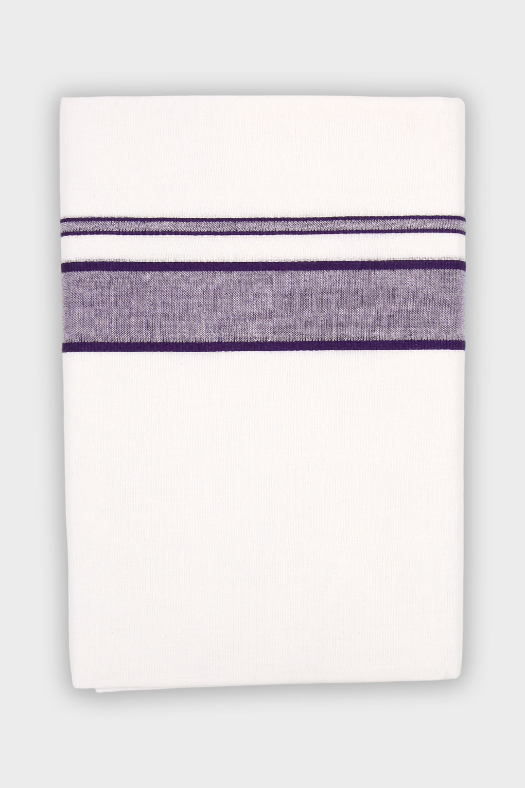 Men's Honey Fancy Lavender Double Layered Fancy Border Dhoti