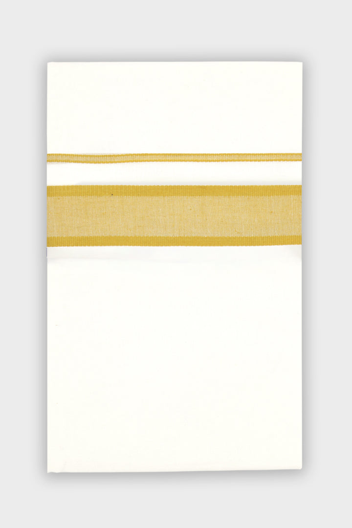 Men's Honey Fancy Honey Gold Double Layered Fancy Border Dhoti