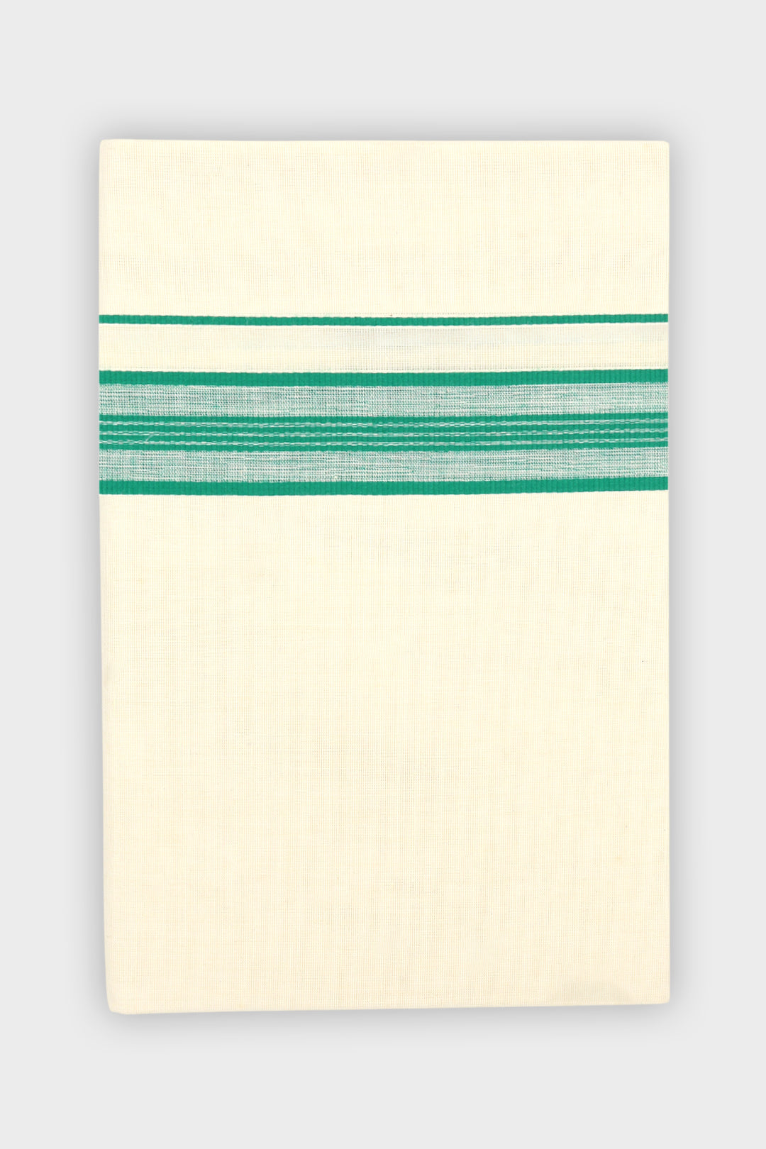 Men's Mahadev Korra Emerald Green Double Layered Fancy Border Dhoti