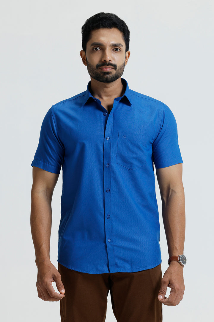 Super Soft -Pepsi Blue Formal Shirts for Men | Ariser