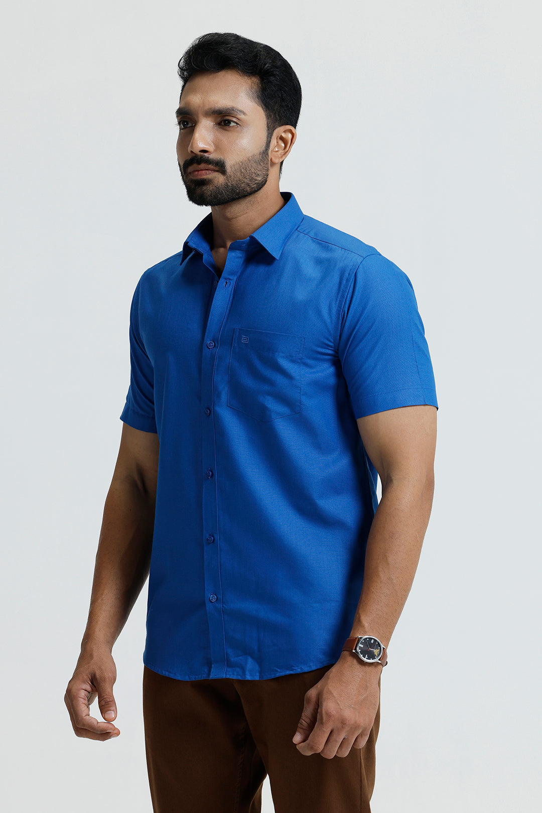 Super Soft -Pepsi Blue Formal Shirts for Men | Ariser