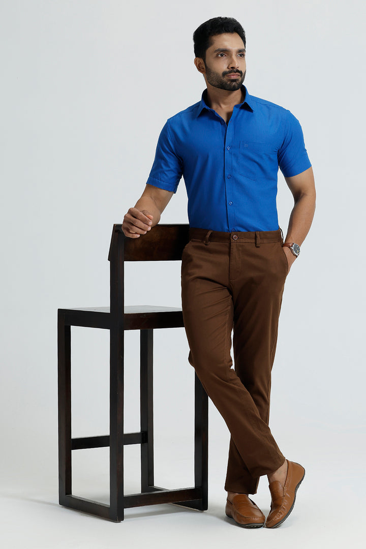 Super Soft -Pepsi Blue Formal Shirts for Men | Ariser
