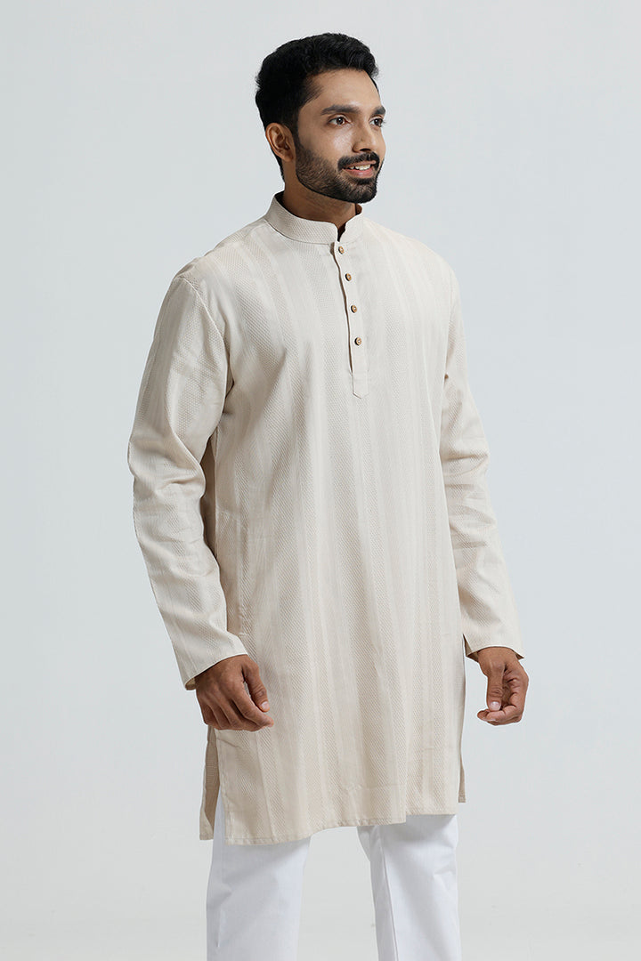 Men’s ethnic wear in cream beige