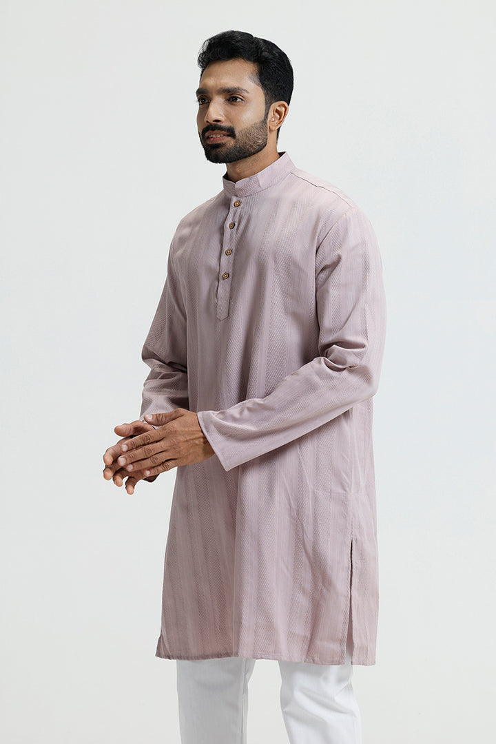 Soft cotton  lavender kurta long sleeve
