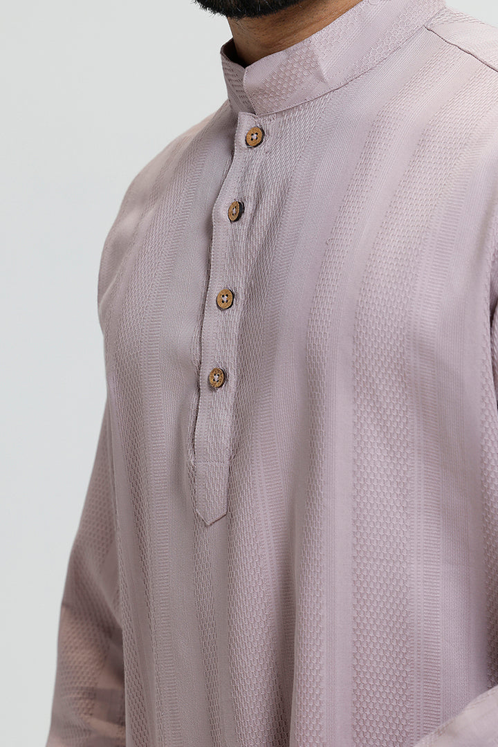 Fab lavender cotton kurta for men