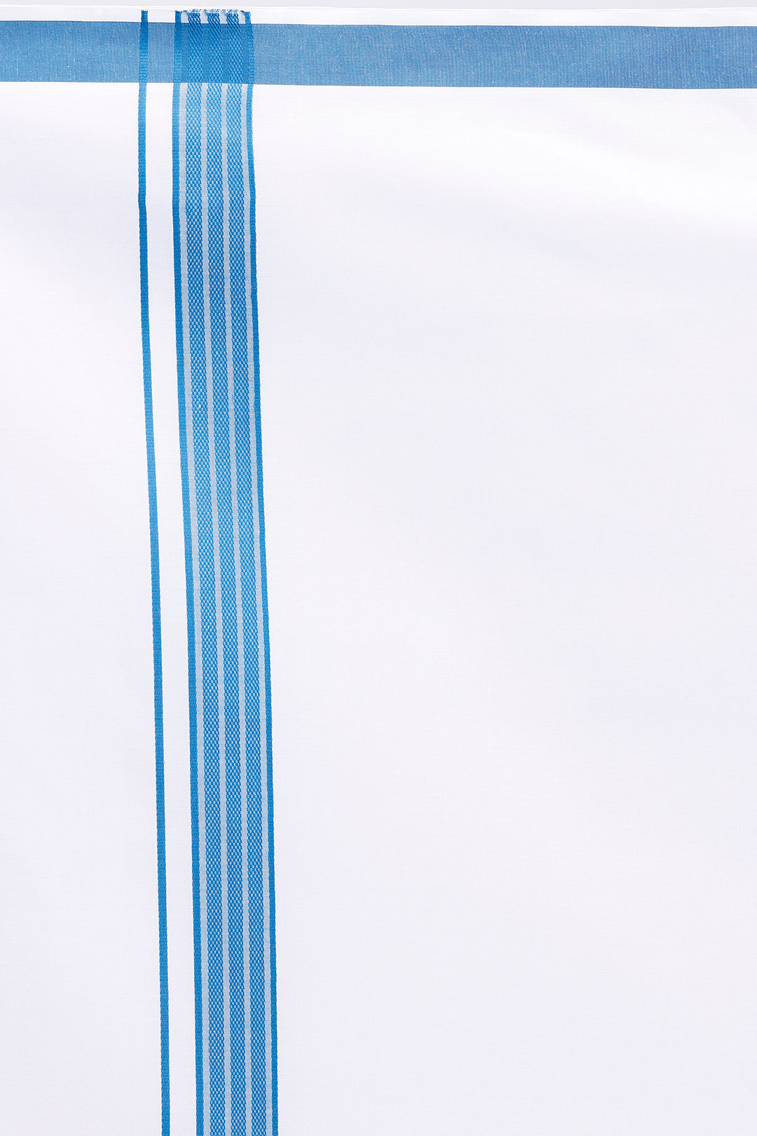 Men wearing navy blue Pixel shirt with double design white dhoti