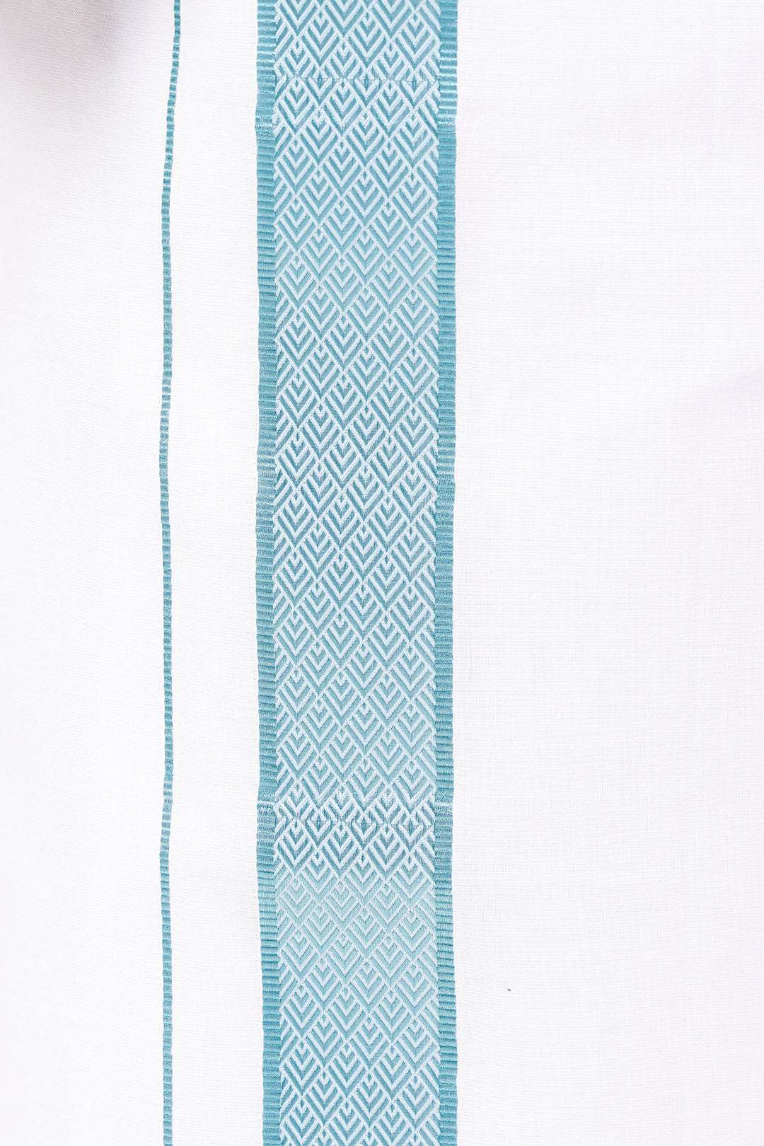 Pixel Grand -Ramar Blue Matching Shirt And Single Layered Jacquard Fancy Border Dhoti Set For Men | Uathayam