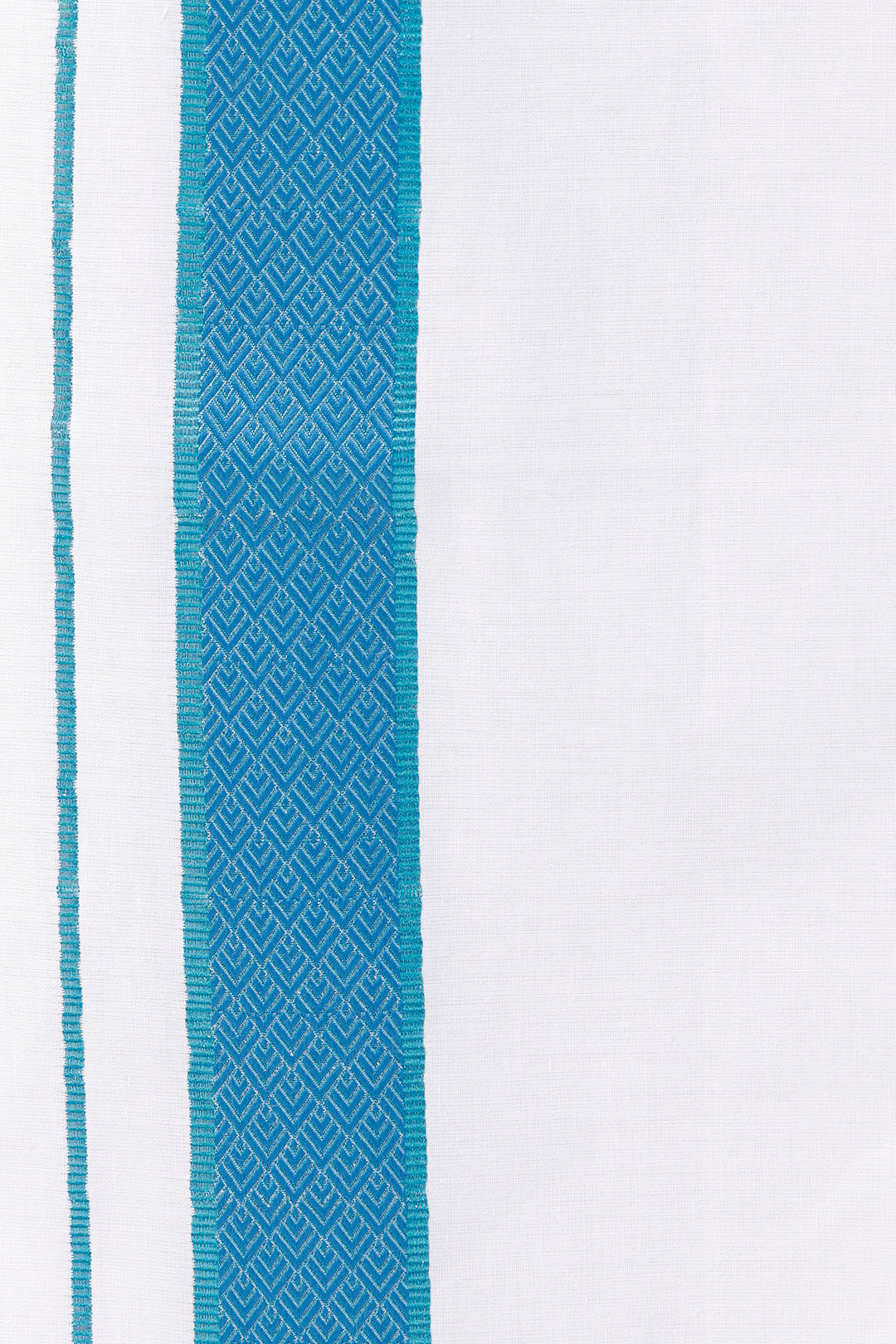 Pixel Grand -Navy Blue Matching Shirt And Single Layered Jacquard Fancy Border Dhoti Set For Men | Uathayam