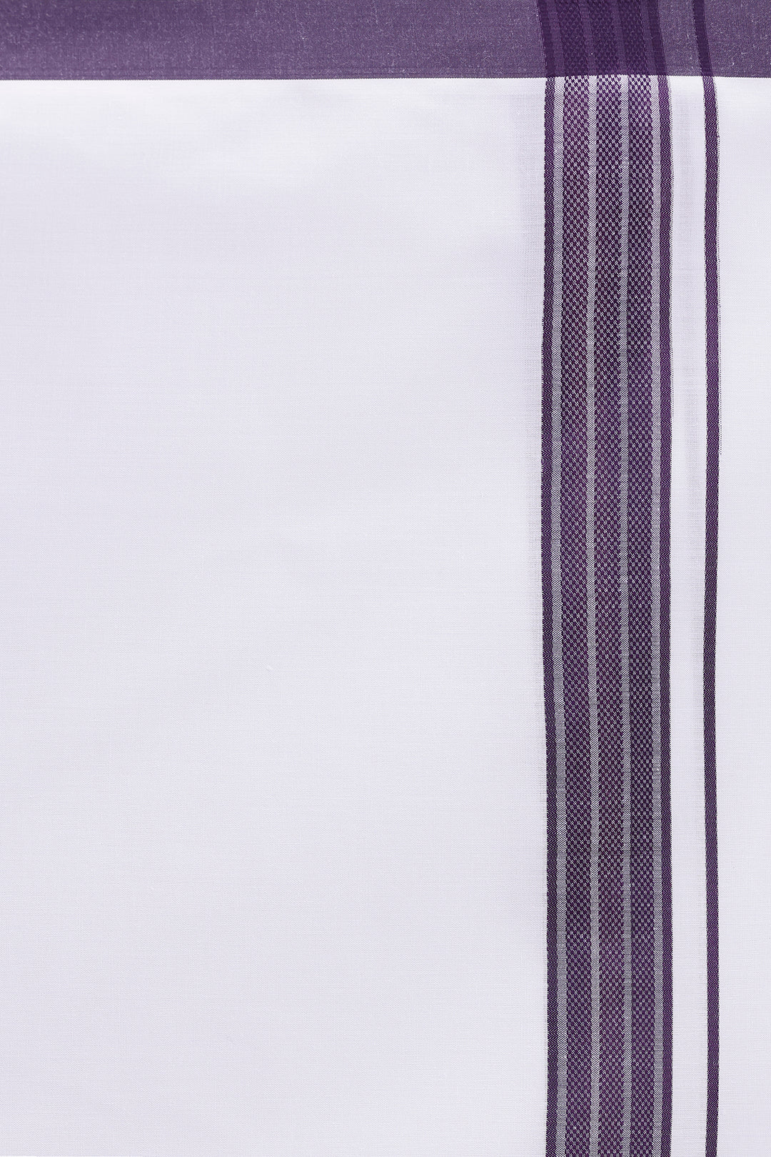 Men wearing dark violet Pixel shirt with double design white dhoti