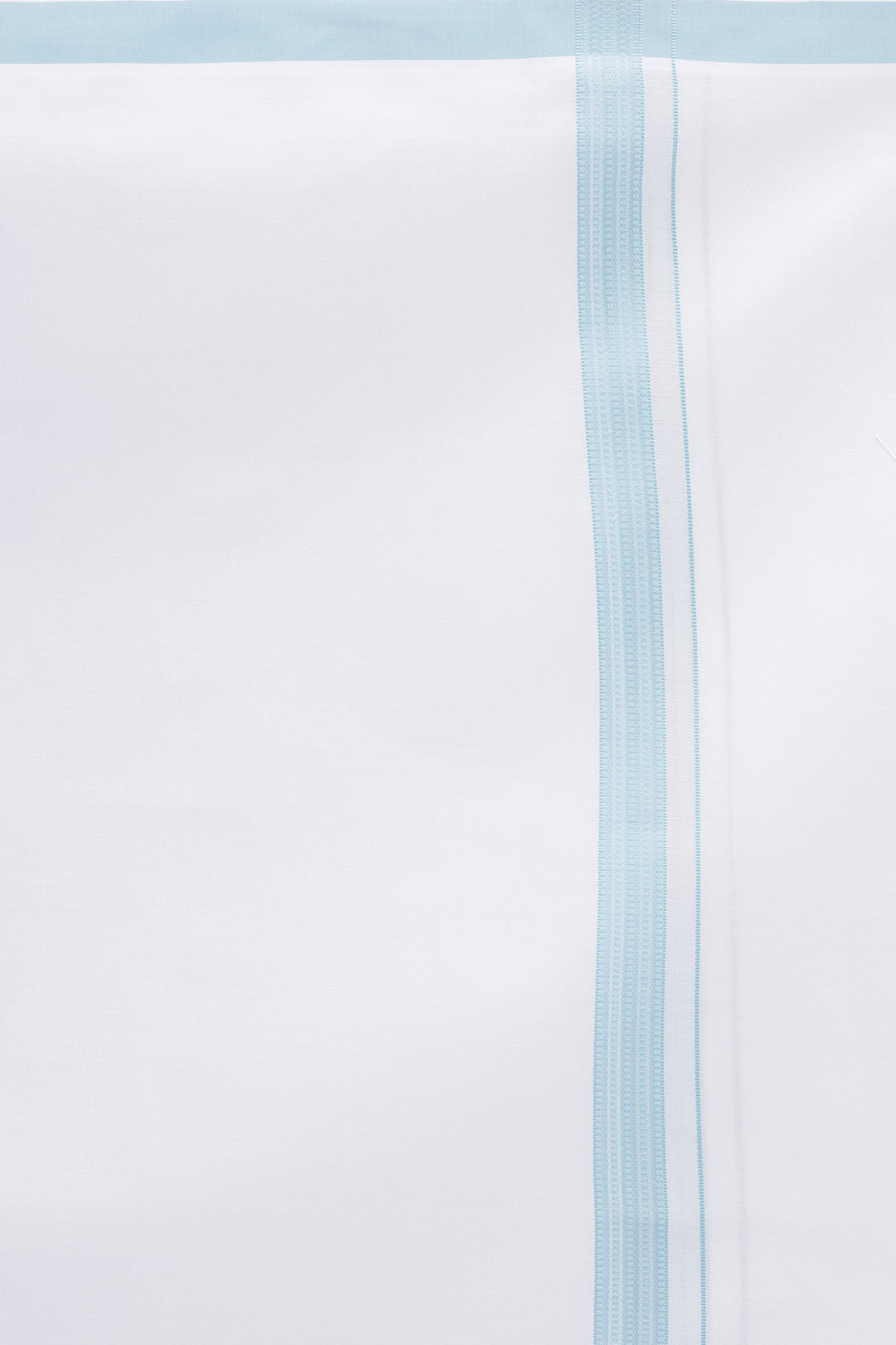 Men wearing ramar blue Pixel shirt with double design white dhoti