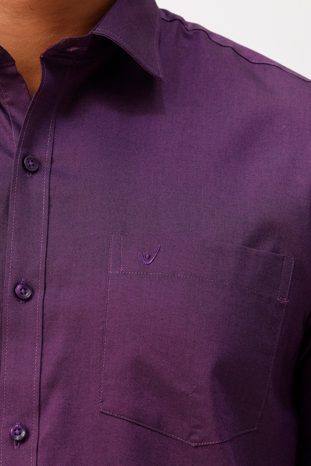 Pixel Grand - Dark Violet Matching Shirt And Single Layered Jacquard Fancy Border Dhoti Set For Men | Uathayam