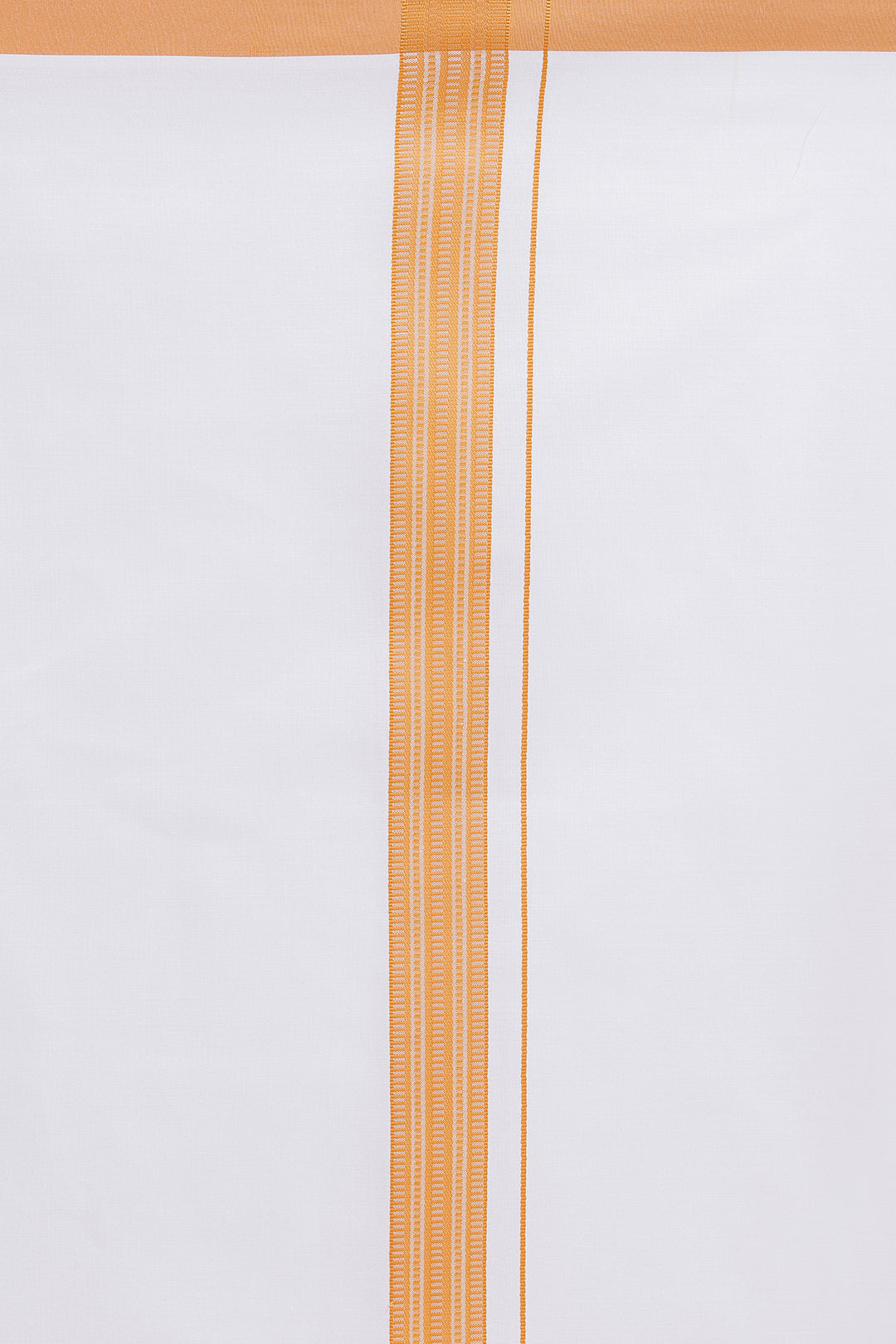 Men wearing mustard gold Pixel shirt with double design white dhoti