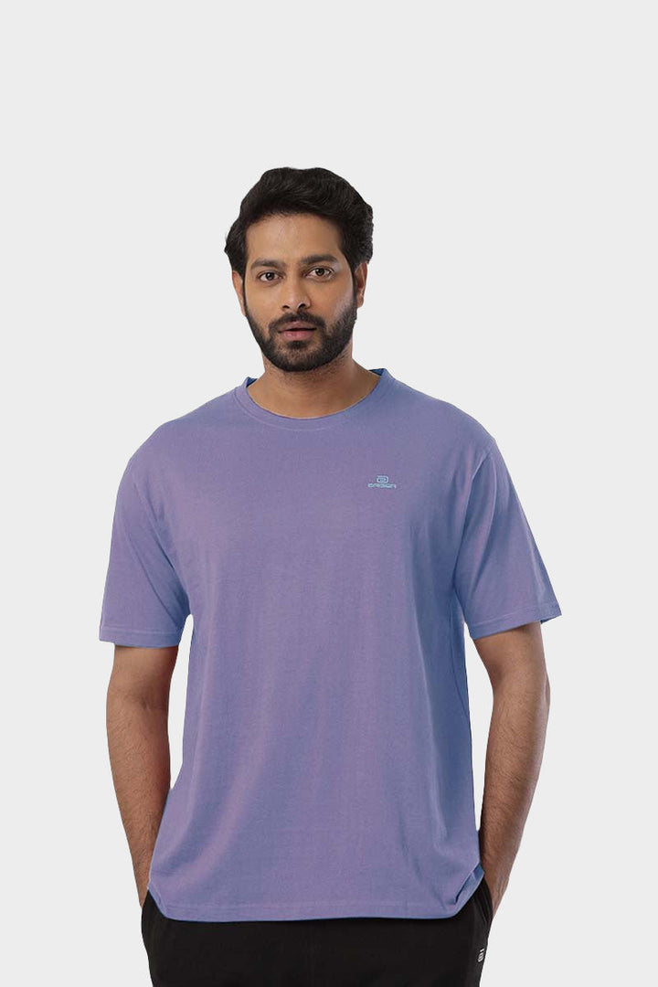 Men’s solid color round neck T-shirts