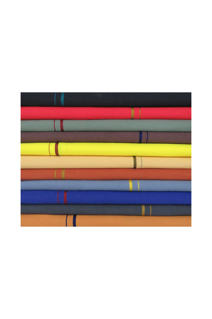 Rudhran SB -  Cement Single Dhoti With Assorted Border Colors For Men | Uathayam