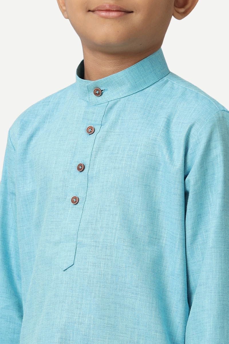 Exotic - Sky Blue Kurta For Kids | Uathayam