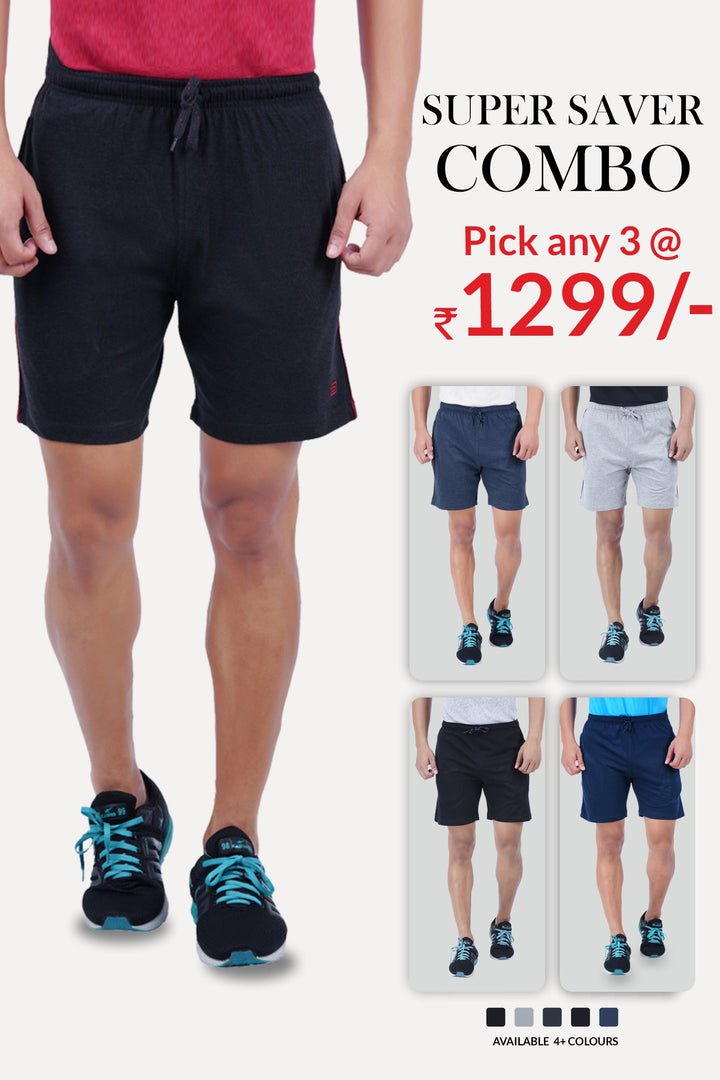 Pick Any 3 - Shorts Combo For Mens | Ariser