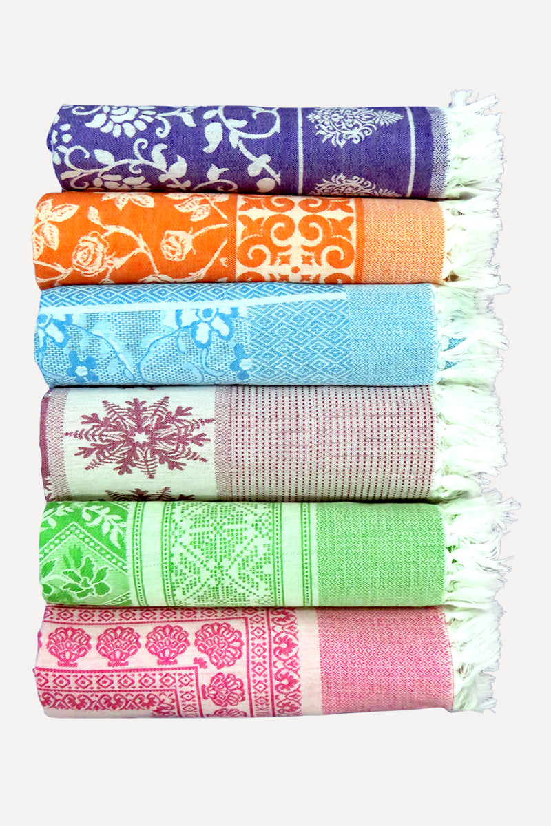 Snow Drop Flower Design Printed Towels