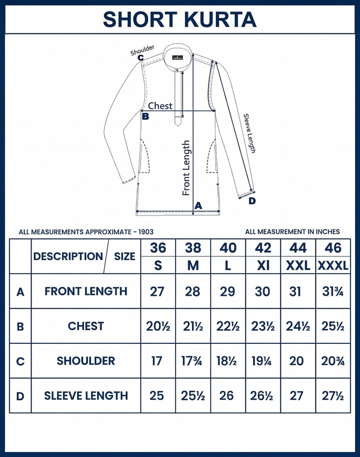 Urban - Brown Short Kurta for Men | Uathayam