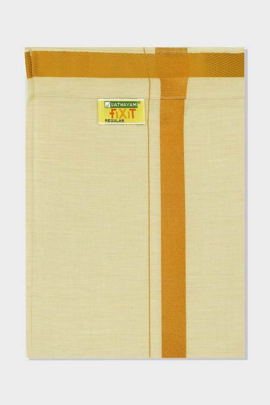 Gold Fixit - Adjustable Tissue Single Layered Pocket Dhoti Dhoti For Men | Uathayam