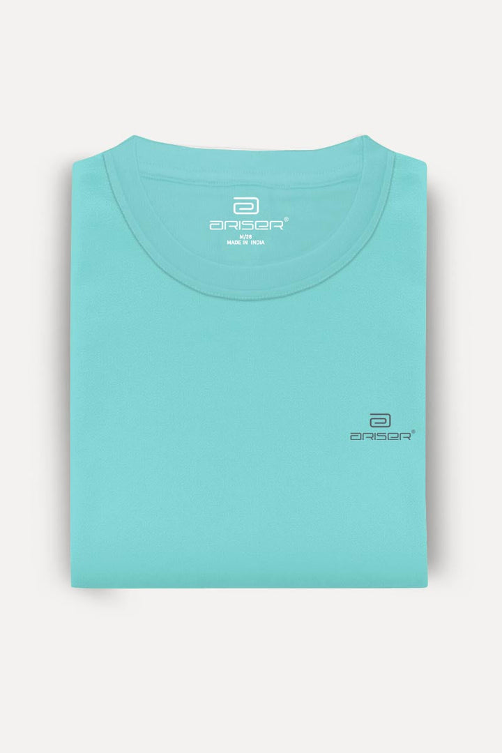 Round Neck - Pastel Green Solid T-Shirts For Men | Ariser