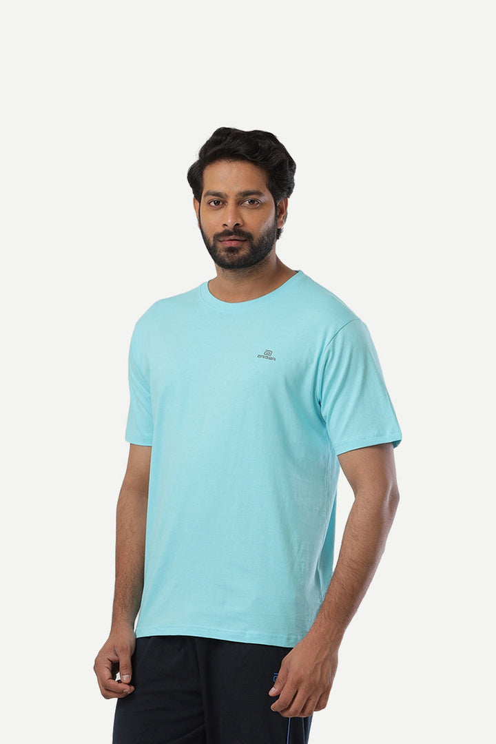 Round Neck - Pastel Green Solid T-Shirts For Men | Ariser