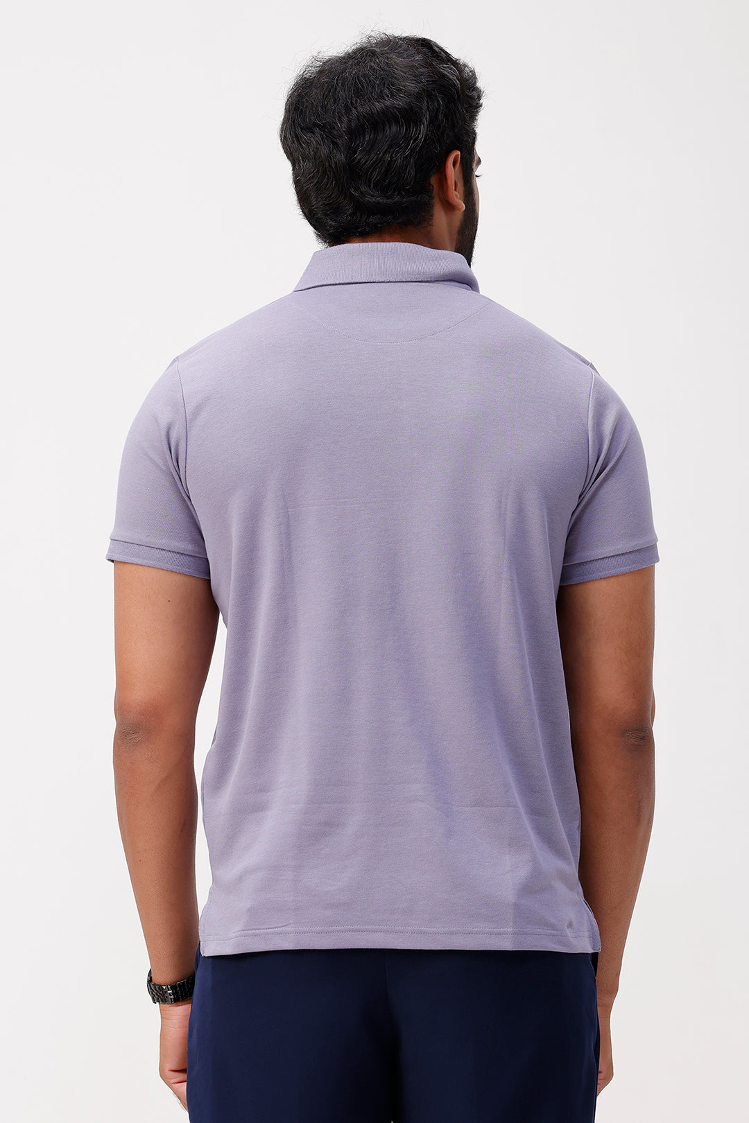solid lavender polo t-shirt