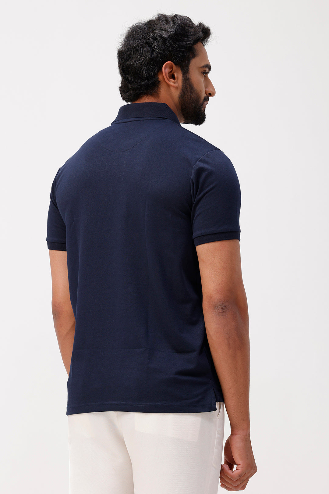 Navy blue tennis polo t-shirt for men