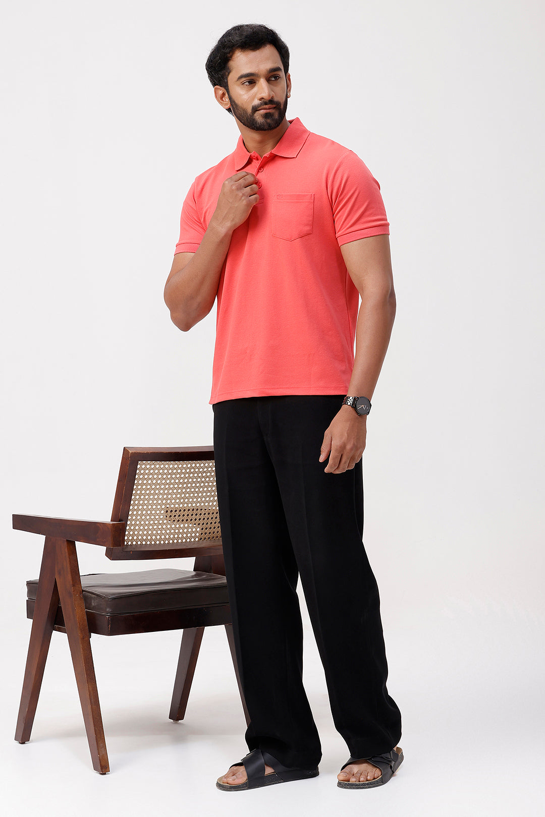 peach colour men t-shirt