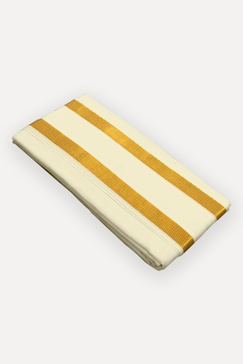 No.198 - Cream 1/2" Jari Towel ( 2.25mtr)
