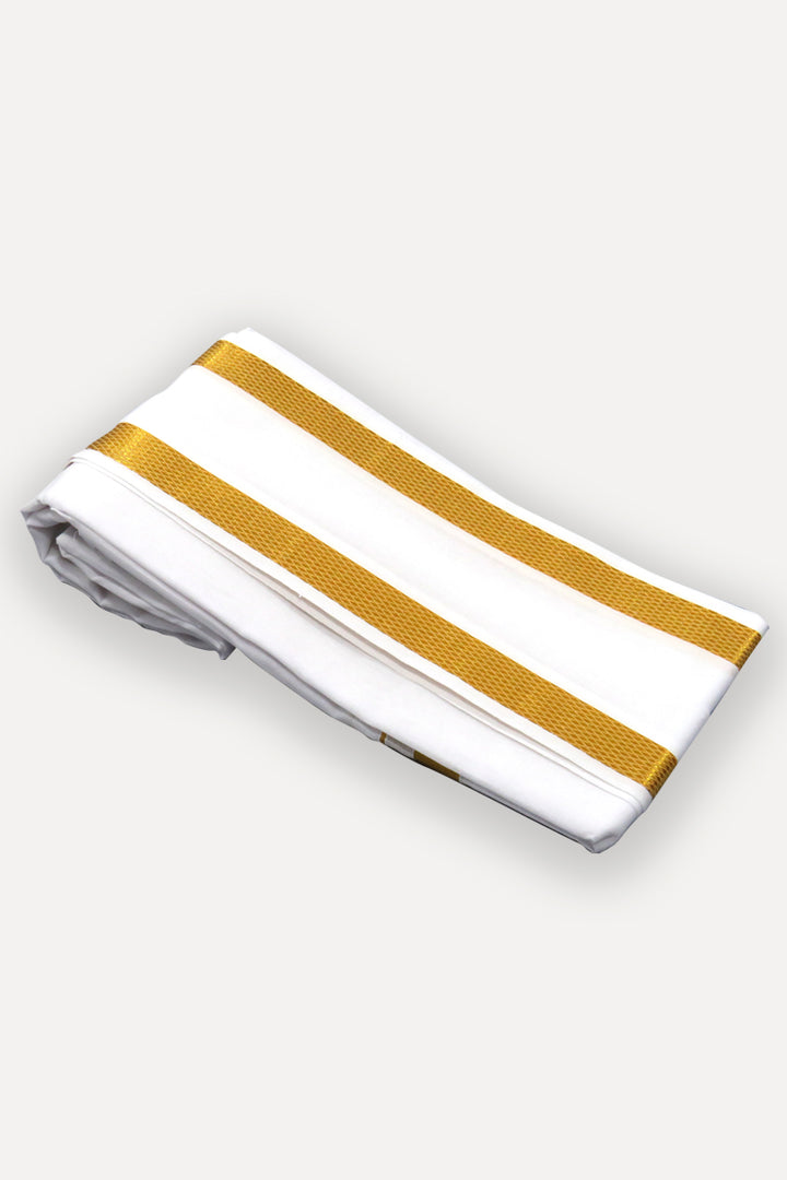 No.198 - White 1/2" Jari Towel ( 2.25mtr)