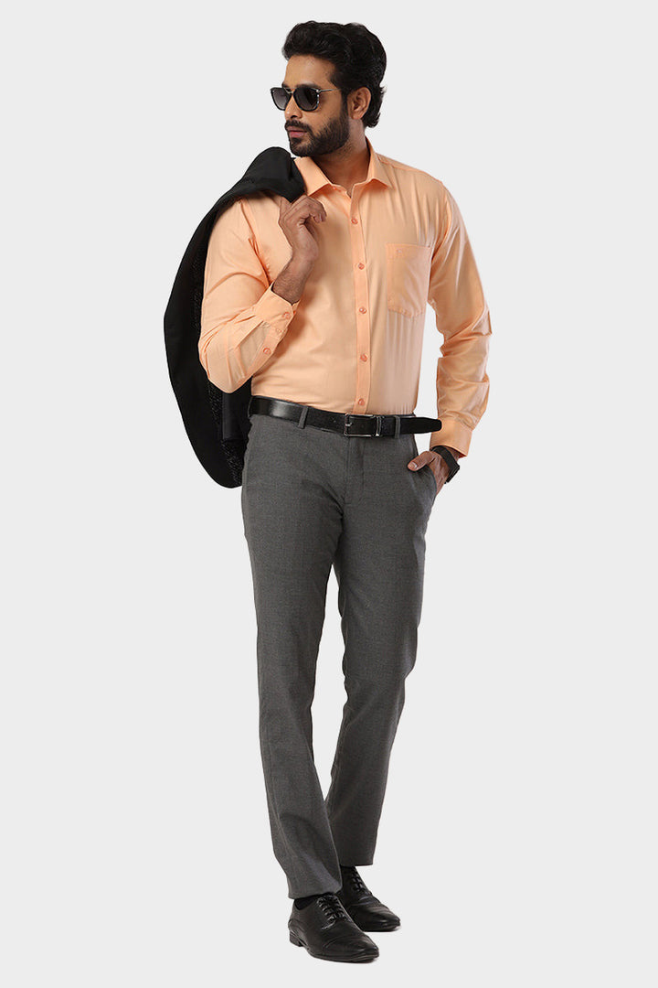 Super Soft -  Amber orange Formal Shirts for Men | Ariser