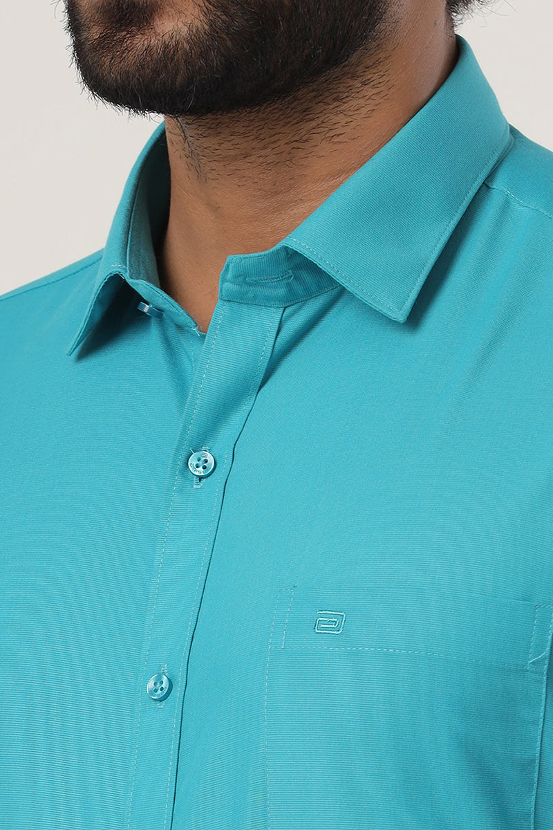 Super Soft - Sky Blue Formal Shirts for Men | Ariser