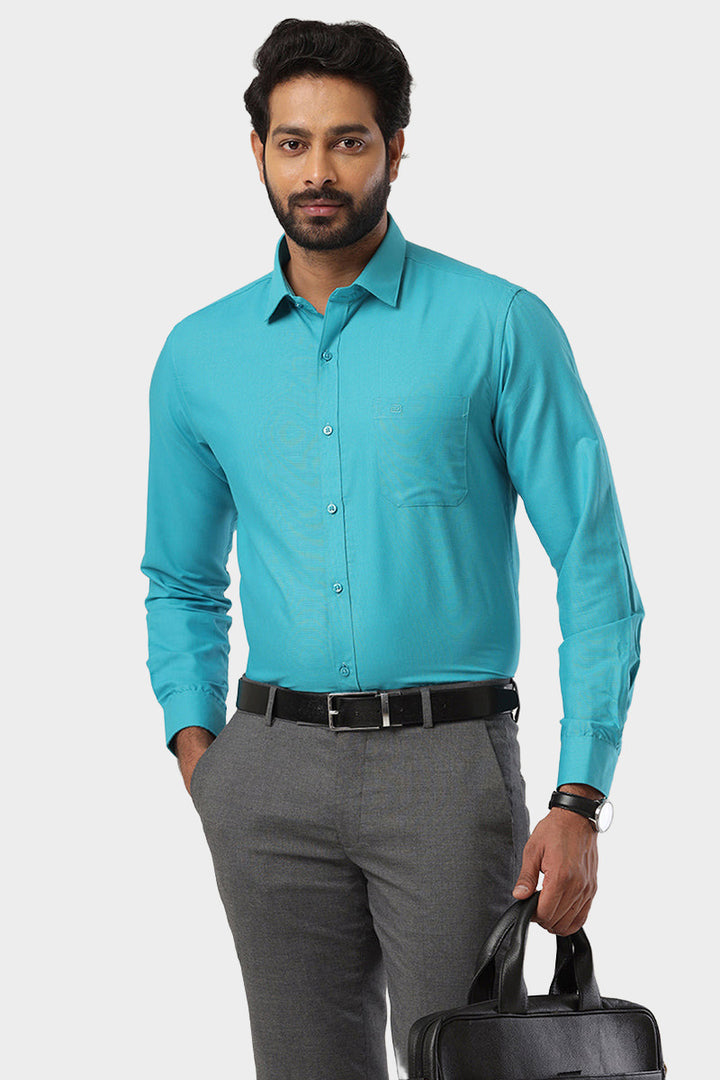 Super Soft - Sky Blue Formal Shirts for Men | Ariser