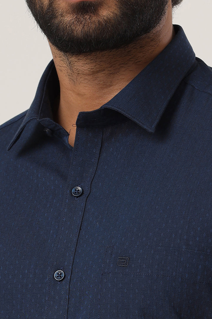 Orlando - Denim Blue Casual Shirts for Men | Ariser