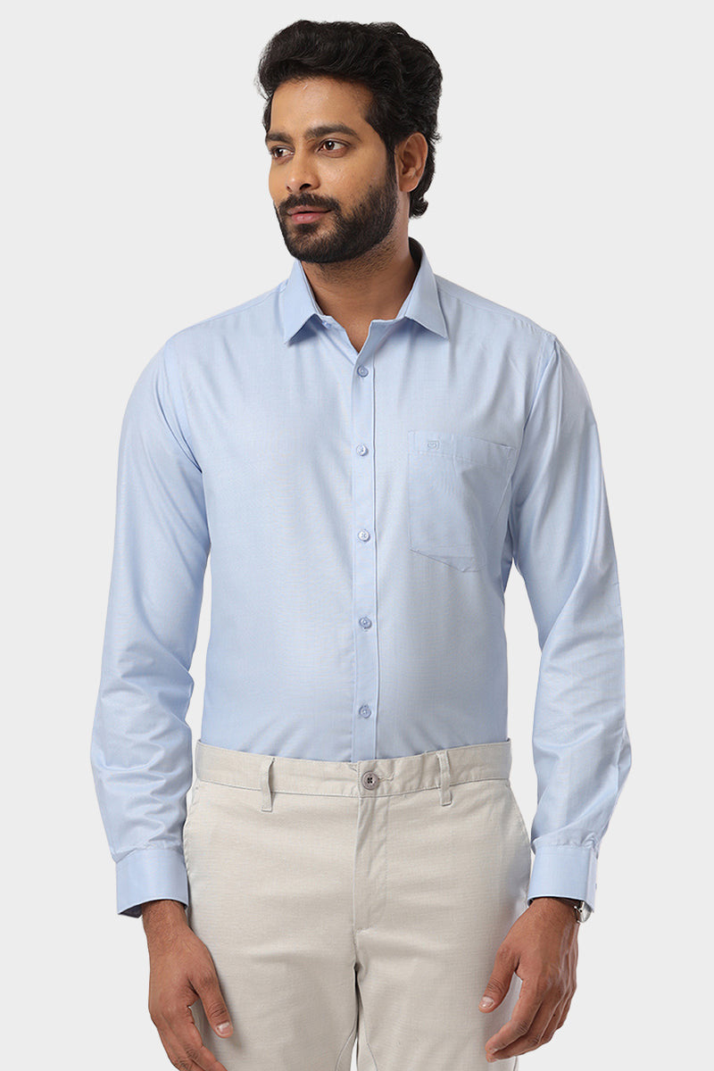 Super Soft - Blue Formal Shirts for Men | Ariser