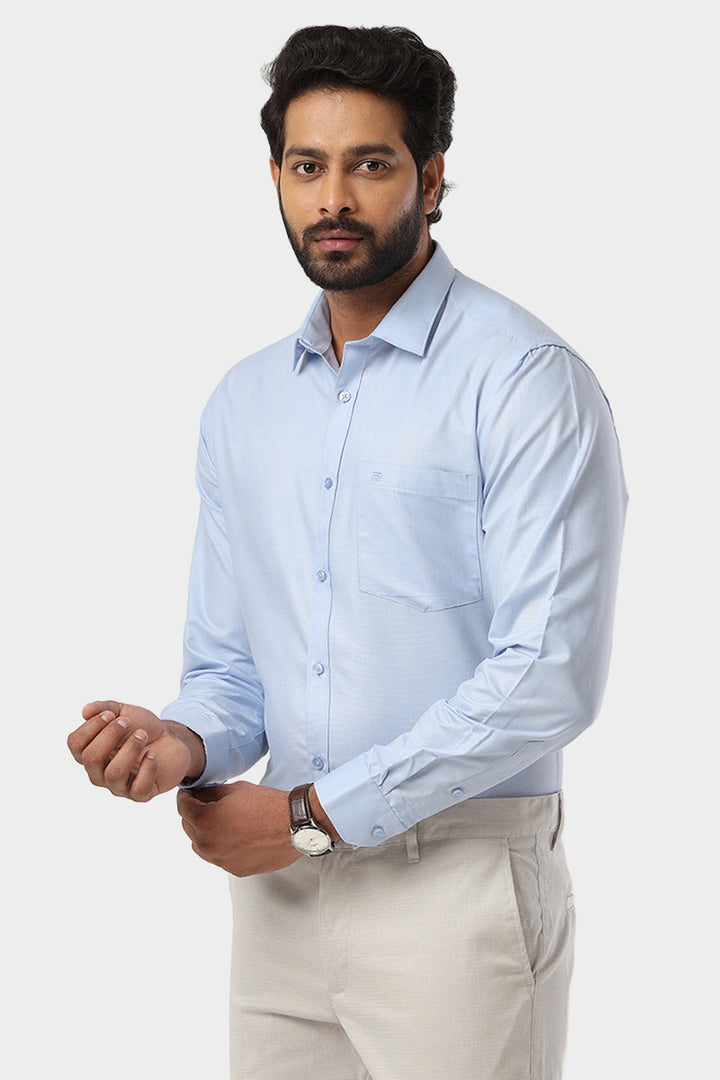 Super Soft - Blue Formal Shirts for Men | Ariser