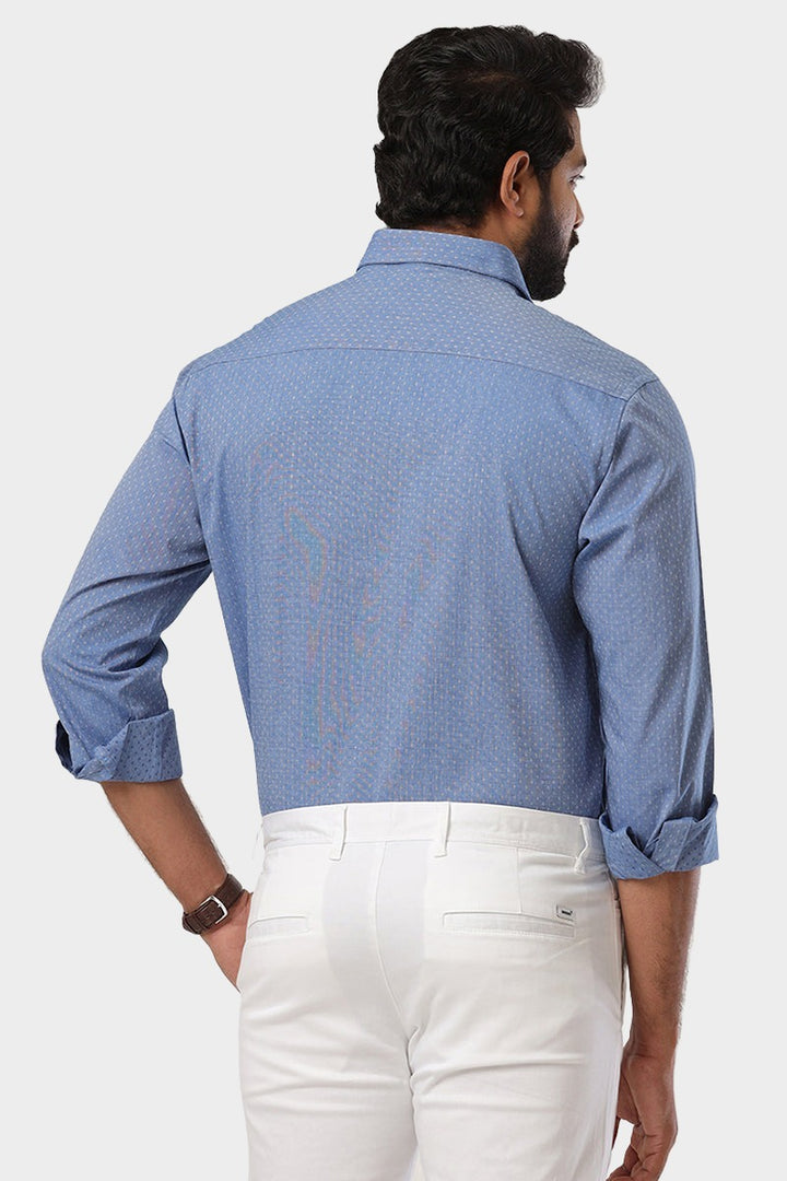 Orlando - Yale Blue Casual Shirts for Men | Ariser