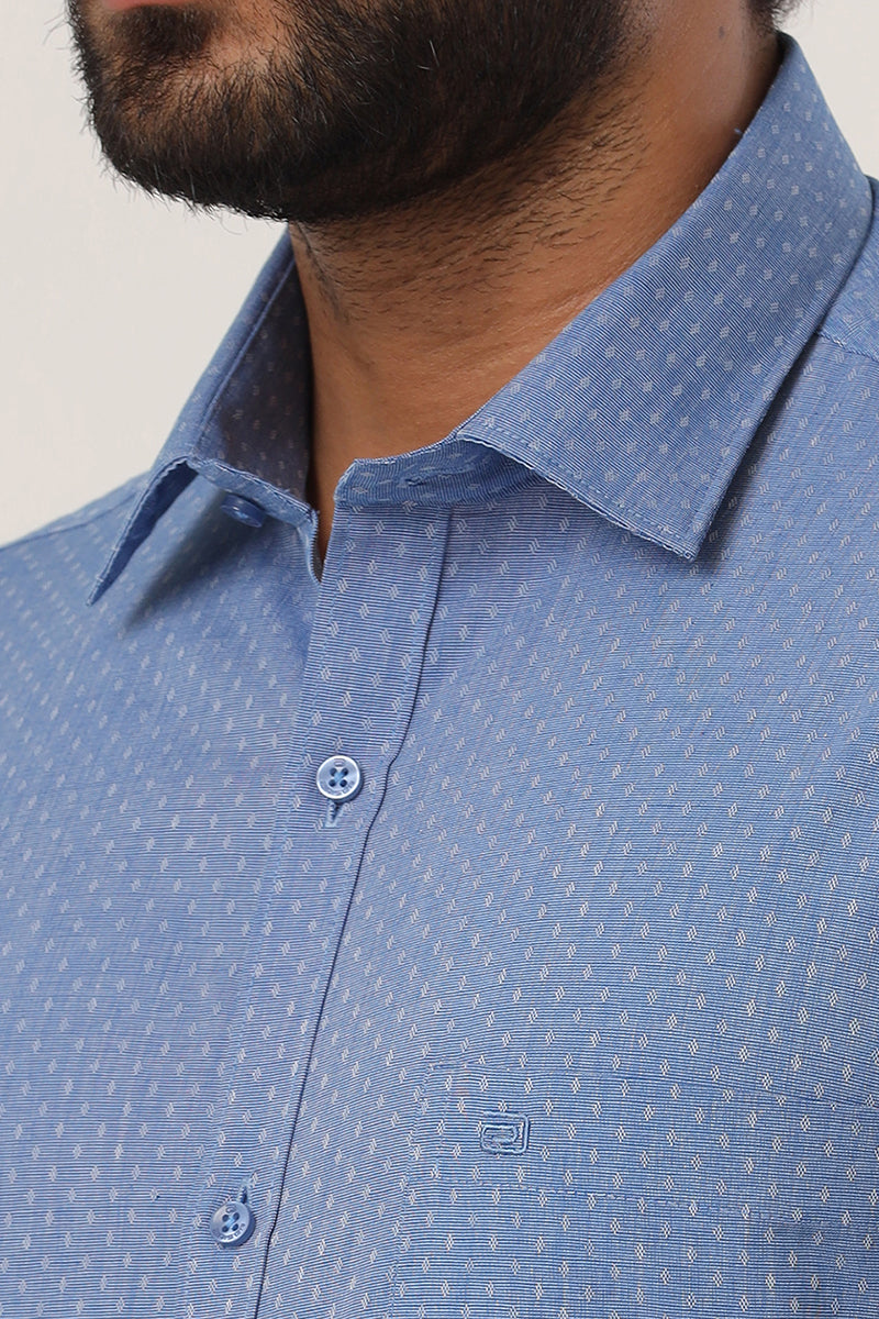 Orlando - Yale Blue Casual Shirts for Men | Ariser