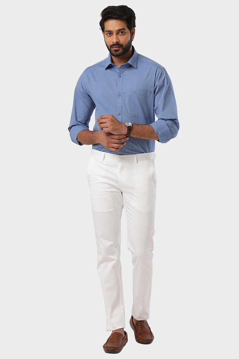 Orlando - Yale Blue Casual Shirts for Men | Ariser