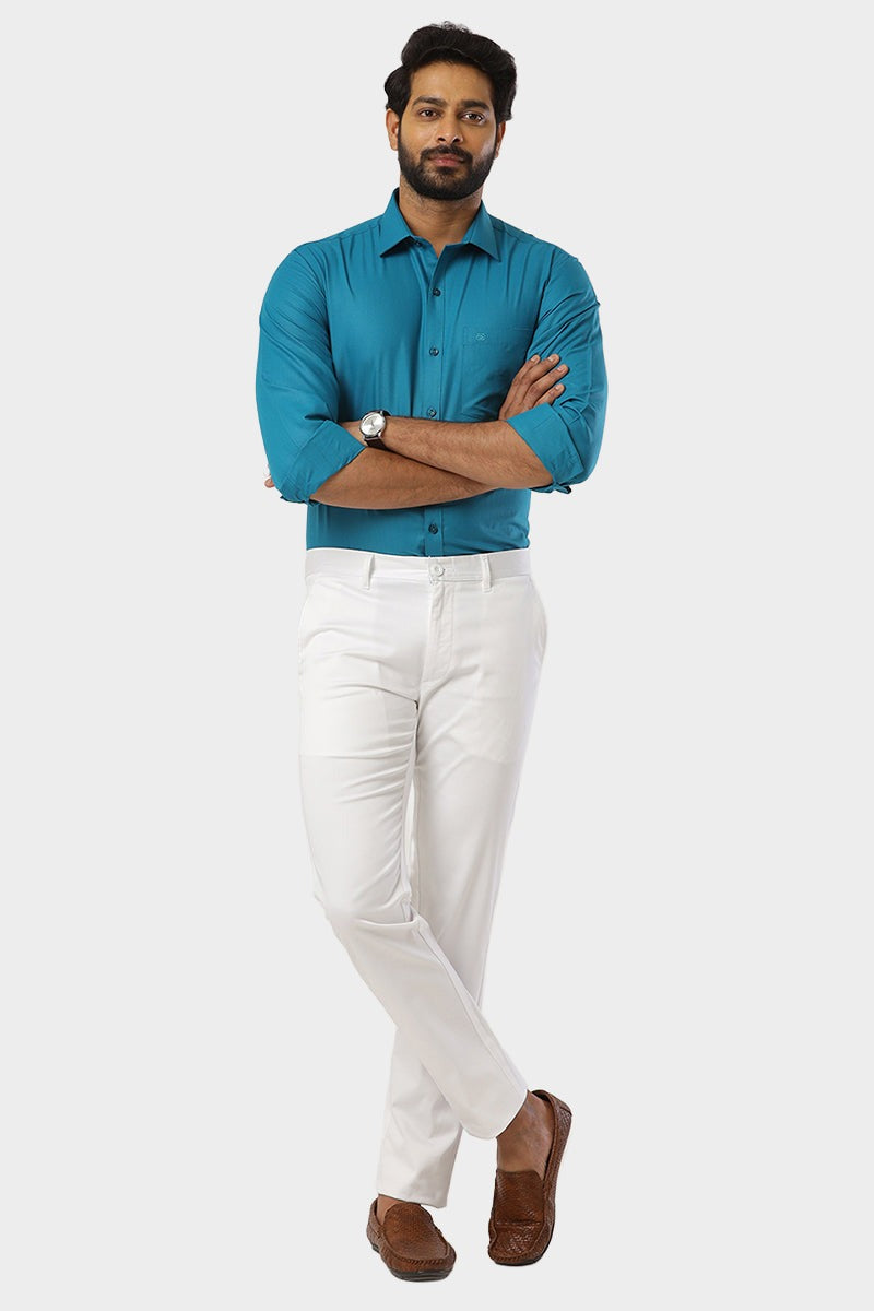 Beige Pants Blue Formal Pant Shirt Combination Beige Pants Blue