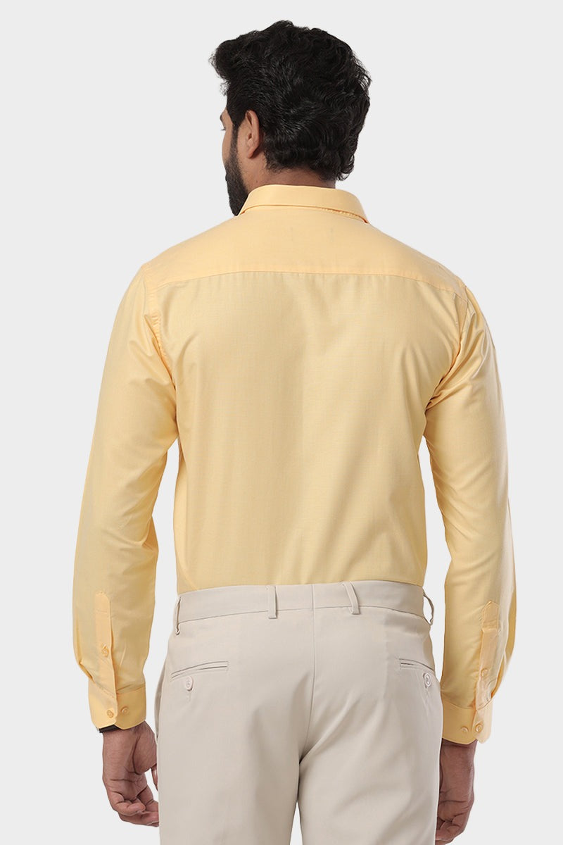 Super Soft -Light Yellow Formal Shirts for Men Ariser