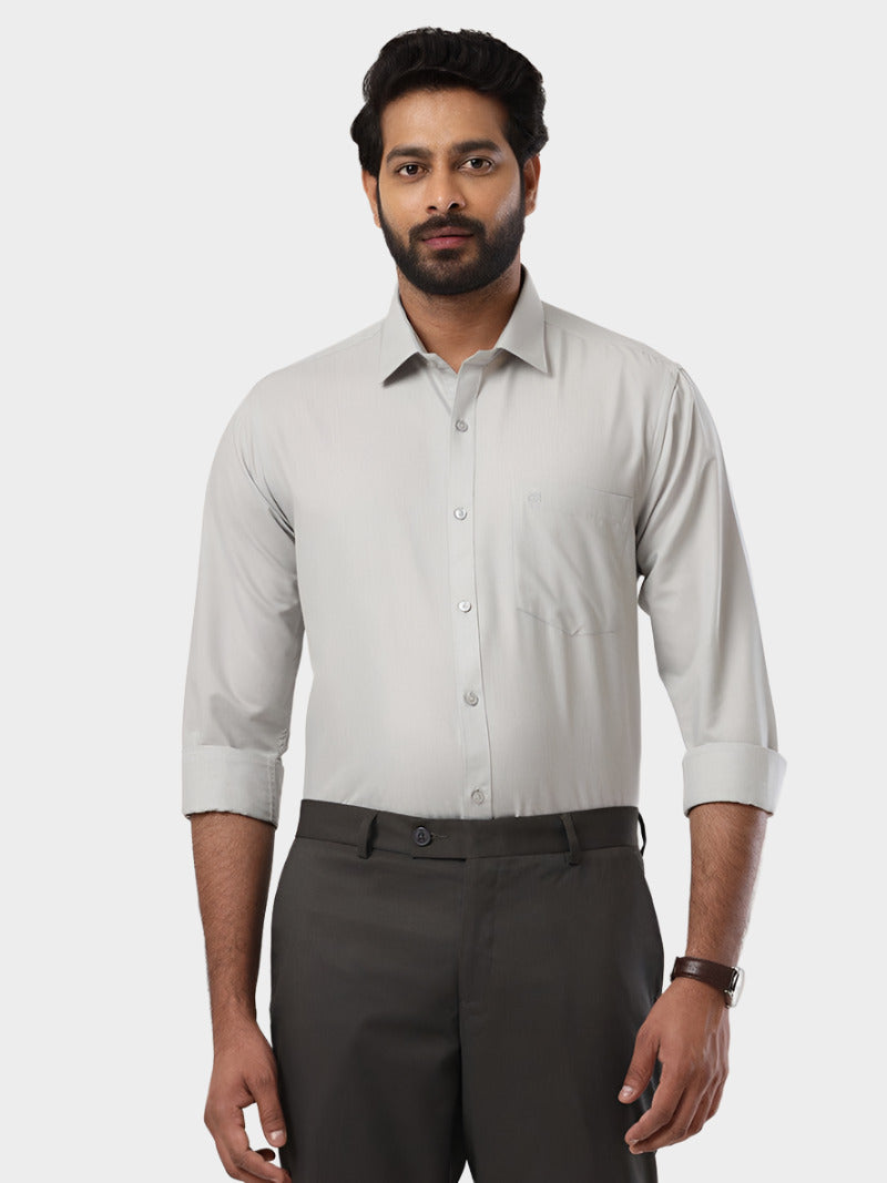 Super Soft -Squirrel Gray Formal Shirts for Men | Ariser