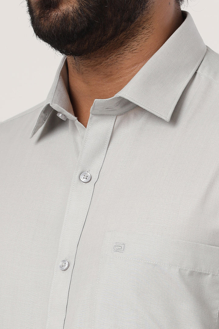 Super Soft -Squirrel Gray Formal Shirts for Men | Ariser