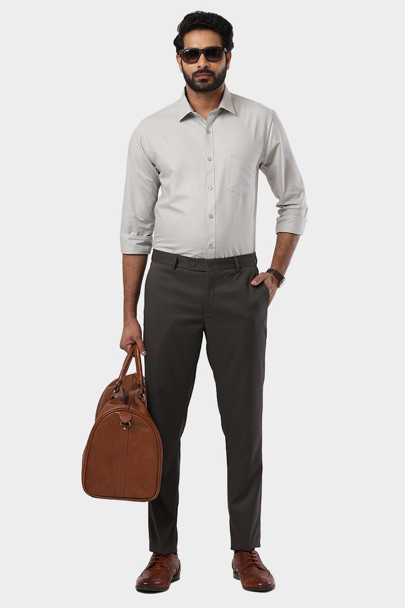Super Soft -Squirrel Gray Formal Shirts for Men Ariser – Uathayam