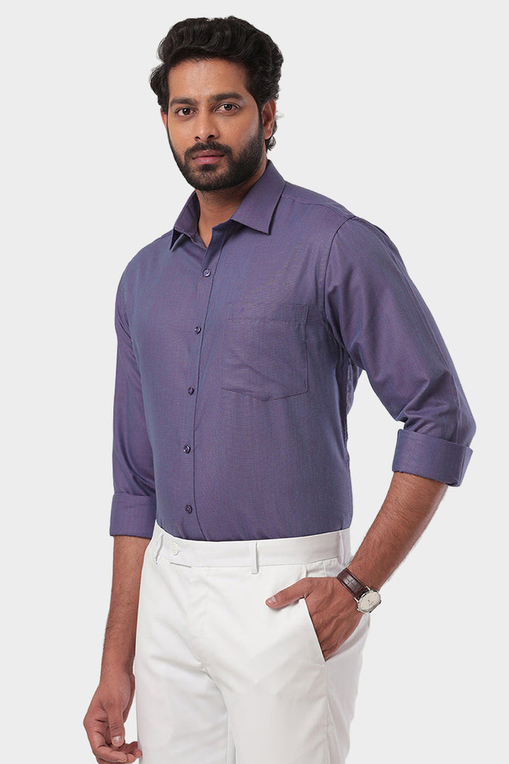 Super Soft - Iris Purple Formal Shirts for Men | Ariser